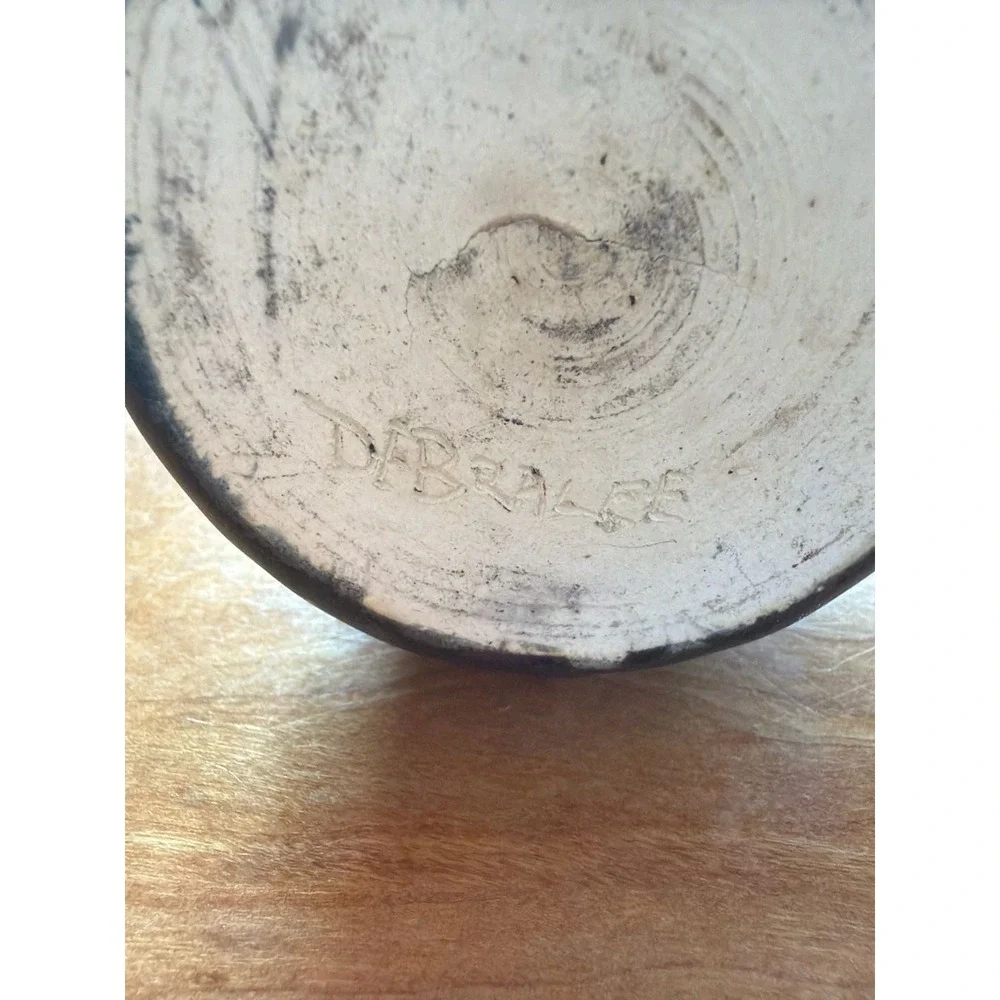 Debralee Studio Handmade Geometric Ceramic heavy Pot Vase 3